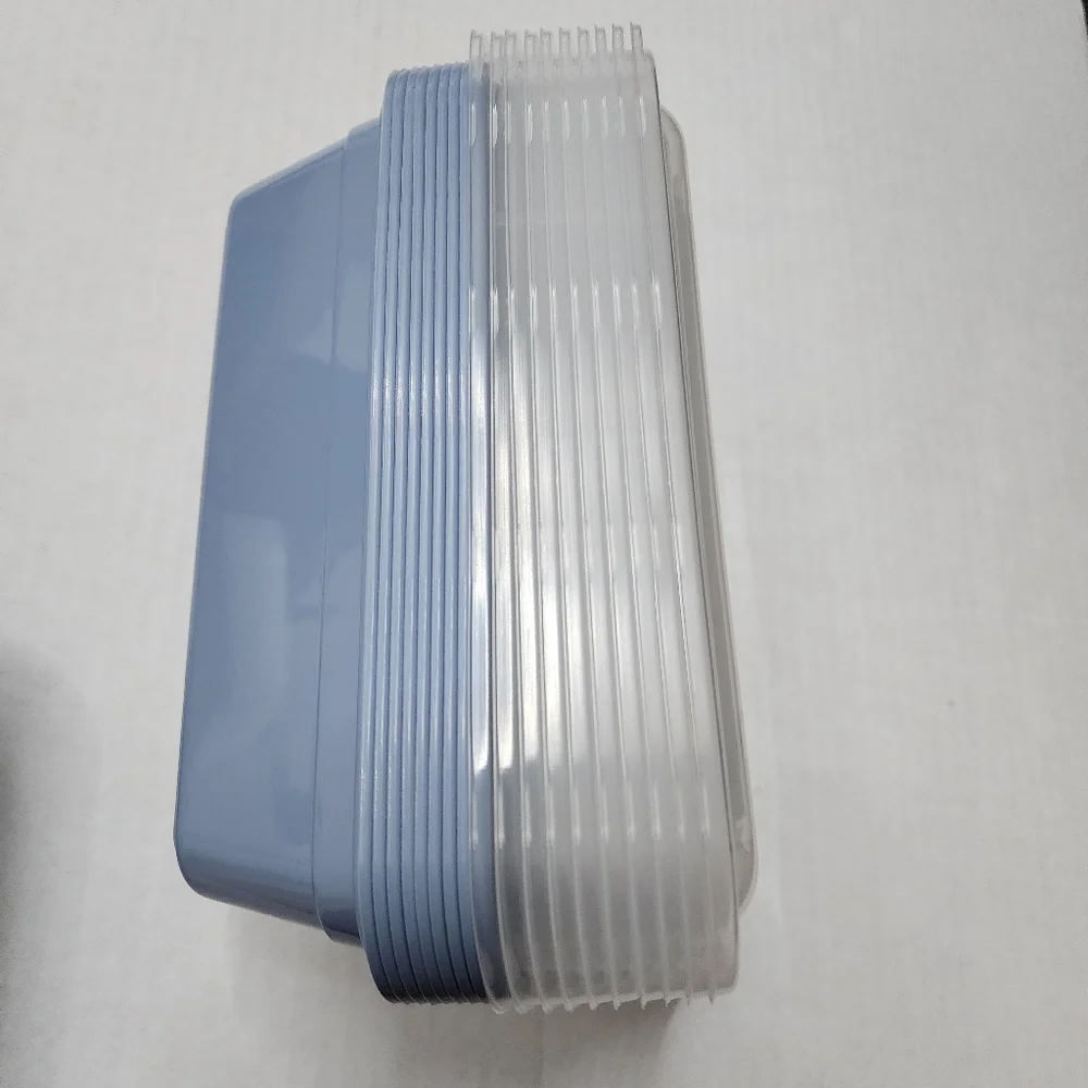 10pc Blue Meal Prep Set w Clear Lid